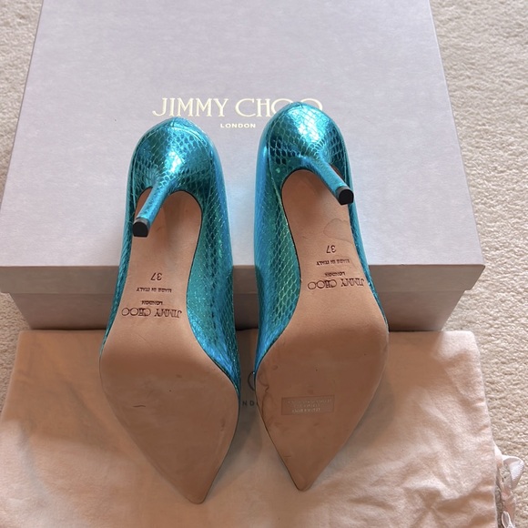 Jimmy Choo Blue Heels - Picture 5 of 6